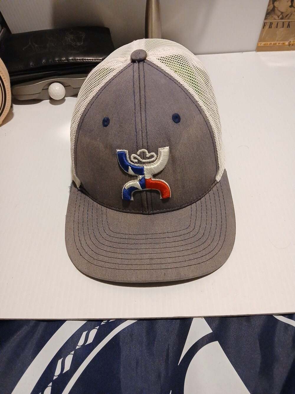 Hooey Texican Trucker Hat Grey White Mesh Snapback